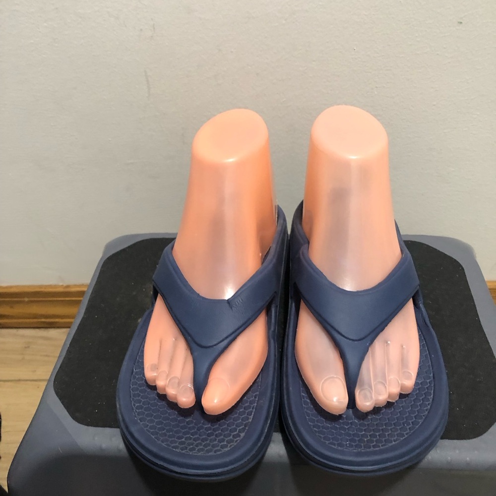 Oofos Look a like Women’s Navy Blue Casual Flip Slide Sandals Size 37/6.5US - Picture 11 of 15